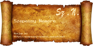 Szepessy Nemere névjegykártya